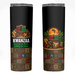 Kwanzaa Honoring The Roots Skinny Tumbler Pan African Kinara Unity Traditional Tribal Art
