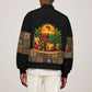 Kwanzaa Honoring The Roots Sleeve Zip Bomber Jacket Pan African Kinara Unity Traditional Tribal Art