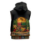 Kwanzaa Honoring The Roots Sleeveless Hoodie Pan African Kinara Unity Traditional Tribal Art