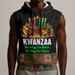 Kwanzaa Honoring The Roots Sleeveless Hoodie Pan African Kinara Unity Traditional Tribal Art