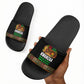 Kwanzaa Honoring The Roots Slide Sandals Pan African Kinara Unity Traditional Tribal Art