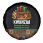Kwanzaa Honoring The Roots Spare Tire Cover Pan African Kinara Unity Traditional Tribal Art