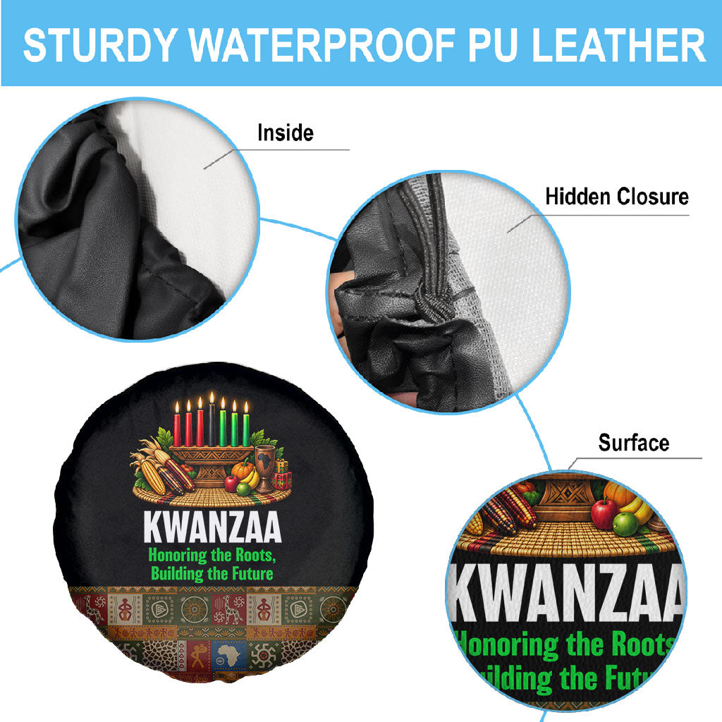 Kwanzaa Honoring The Roots Spare Tire Cover Pan African Kinara Unity Traditional Tribal Art