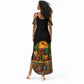 Kwanzaa Honoring The Roots Summer Maxi Dress Pan African Kinara Unity Traditional Tribal Art