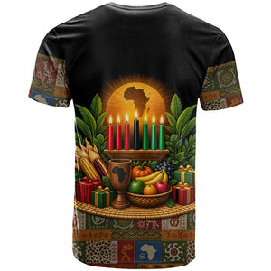 Kwanzaa Honoring The Roots T shirt Pan African Kinara Unity Traditional Tribal Art