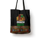 Kwanzaa Honoring The Roots Tote Bag Pan African Kinara Unity Traditional Tribal Art