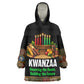 Kwanzaa Honoring The Roots Wearable Blanket Hoodie Pan African Kinara Unity Traditional Tribal Art