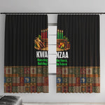 Kwanzaa Honoring The Roots Window Curtain Pan African Kinara Unity Traditional Tribal Art