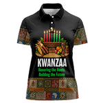 Kwanzaa Honoring The Roots Women Polo Shirt Pan African Kinara Unity Traditional Tribal Art