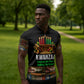 Kwanzaa Honoring The Roots Zipper Polo Shirt Pan African Kinara Unity Traditional Tribal Art