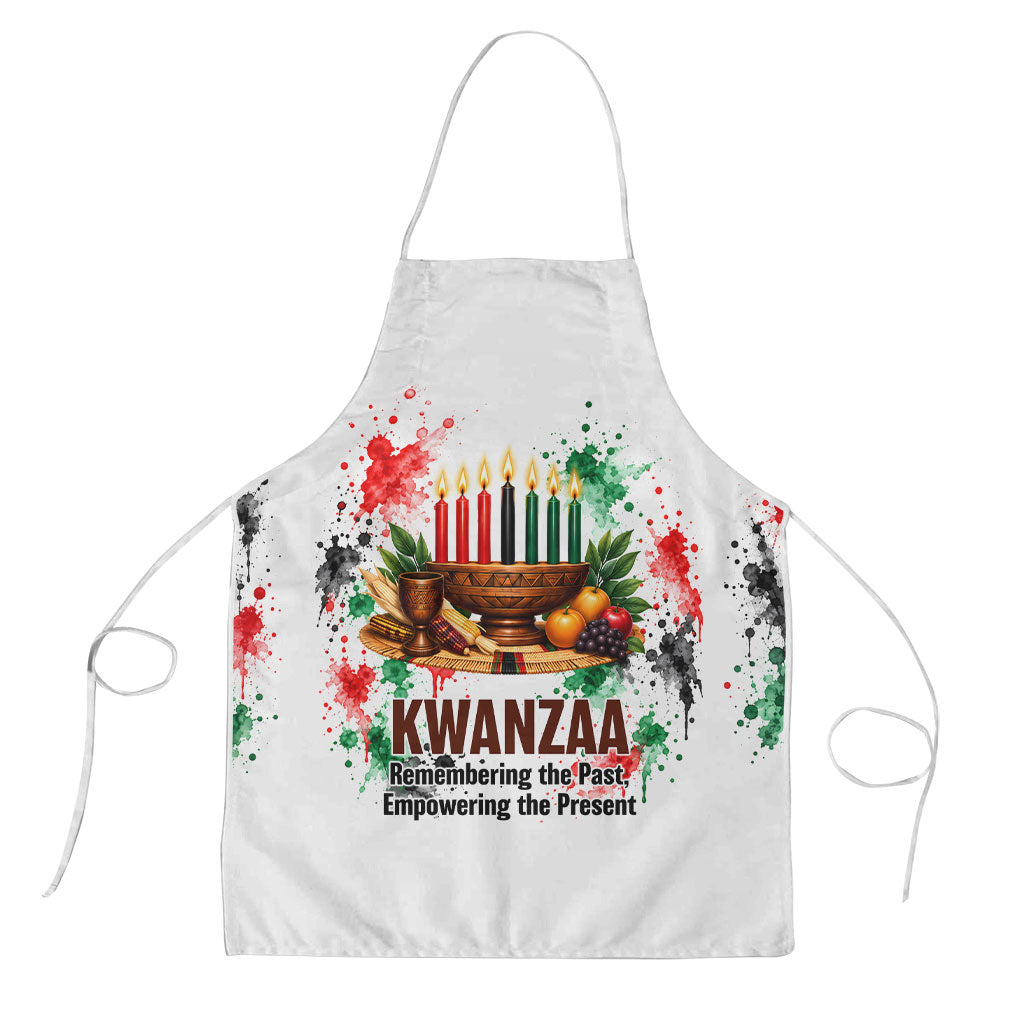 Kwanzaa Pan African Apron - Mishumaa Saba - Black History - Watercolor Art