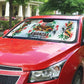 Kwanzaa Pan African Auto Sun Shade - Mishumaa Saba - Black History - Watercolor Art