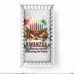 Kwanzaa Pan African Baby Bed Cover - Mishumaa Saba - Black History - Watercolor Art