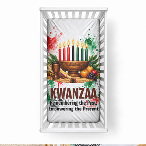 Kwanzaa Pan African Baby Bed Cover - Mishumaa Saba - Black History - Watercolor Art