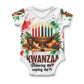 Kwanzaa Pan African Baby Onesie - Mishumaa Saba - Black History - Watercolor Art