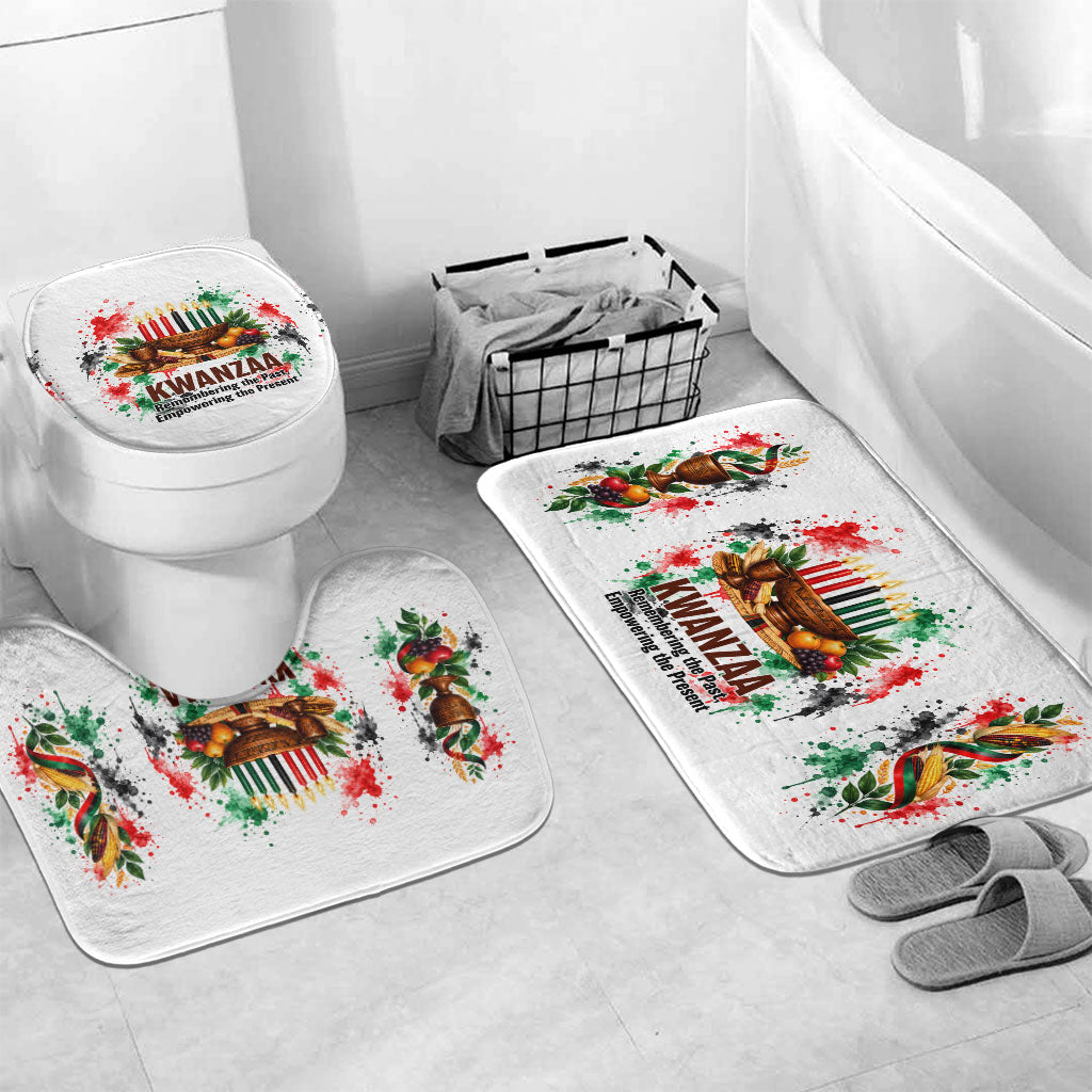 Kwanzaa Pan African Bathroom Set - Mishumaa Saba - Black History - Watercolor Art