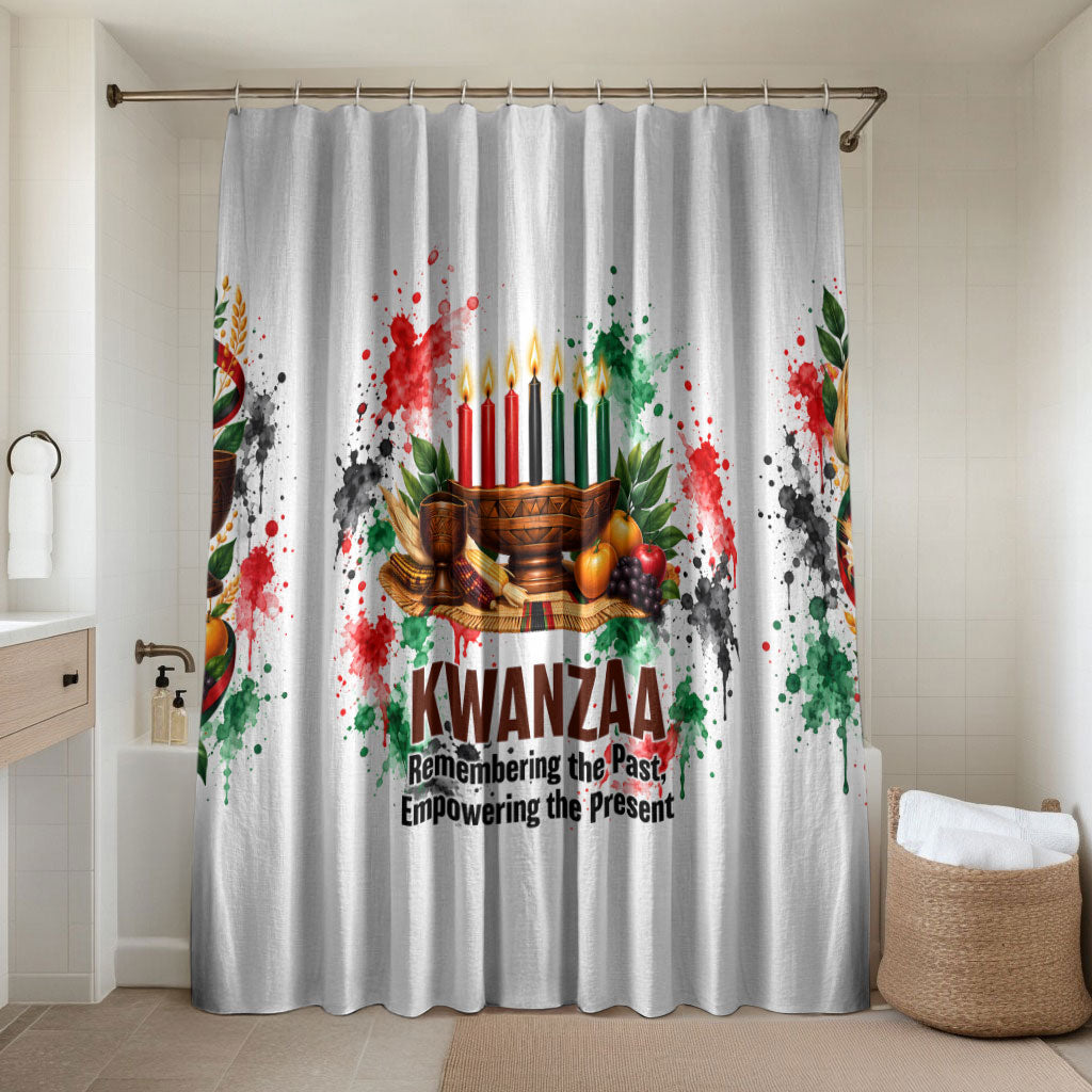 Kwanzaa Pan African Bathroom Set - Mishumaa Saba - Black History - Watercolor Art