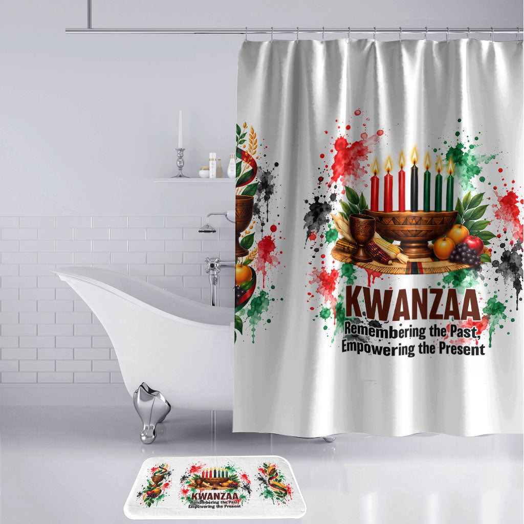 Kwanzaa Pan African Bathroom Set - Mishumaa Saba - Black History - Watercolor Art