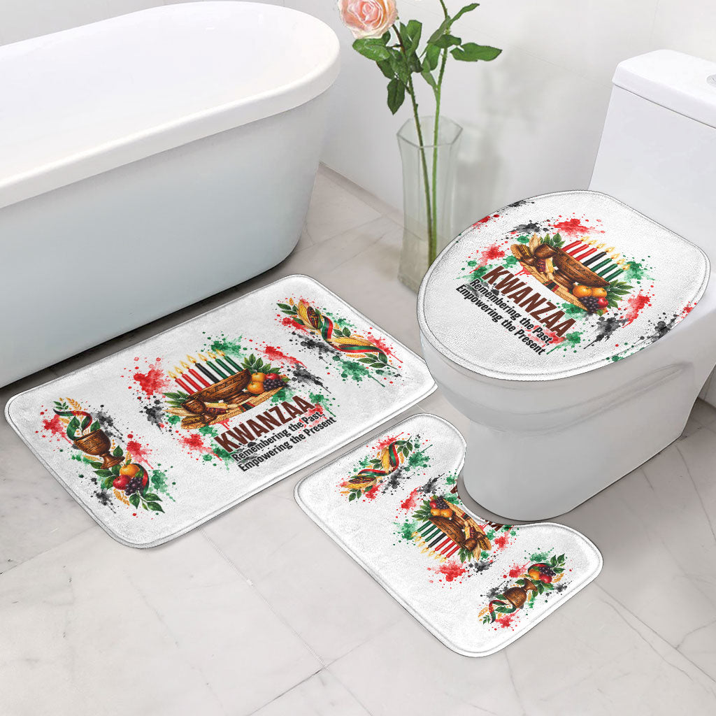 Kwanzaa Pan African Bathroom Set - Mishumaa Saba - Black History - Watercolor Art