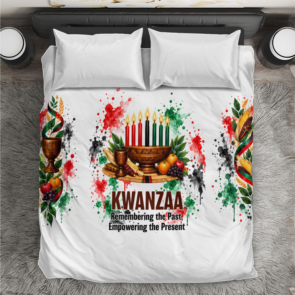 Kwanzaa Pan African Bedding Set - Mishumaa Saba - Black History - Watercolor Art