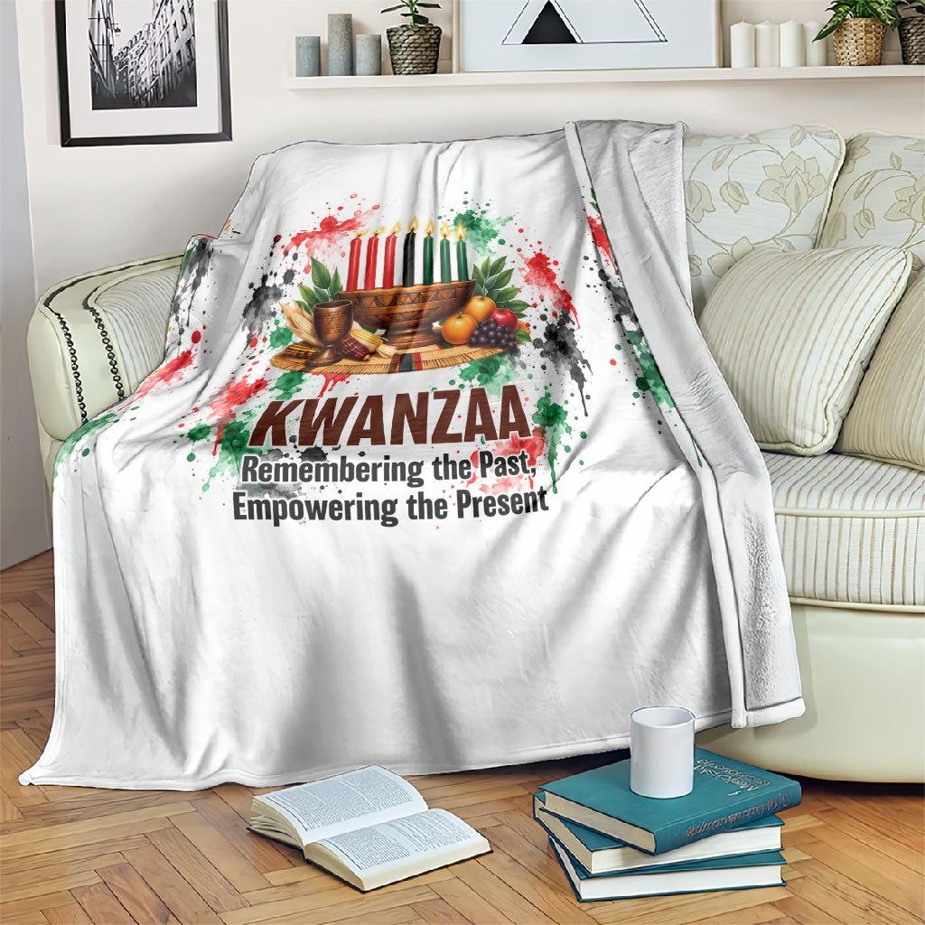 Kwanzaa Pan African Blanket - Mishumaa Saba - Black History - Watercolor Art