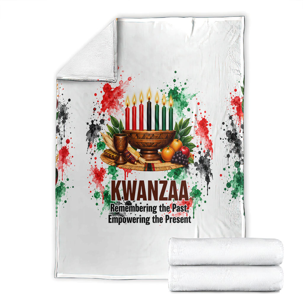 Kwanzaa Pan African Blanket - Mishumaa Saba - Black History - Watercolor Art