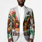 Kwanzaa Pan African Blazer - Mishumaa Saba - Black History - Watercolor Art