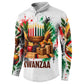 Kwanzaa Pan African Button Sweatshirt - Mishumaa Saba - Black History - Watercolor Art