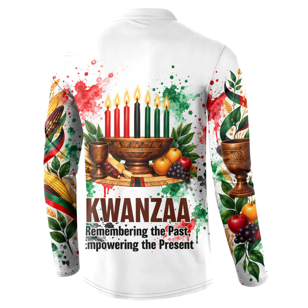 Kwanzaa Pan African Button Sweatshirt - Mishumaa Saba - Black History - Watercolor Art
