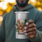 Kwanzaa Pan African 4 in 1 Can Cooler Tumbler - Mishumaa Saba - Black History - Watercolor Art