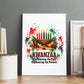 Kwanzaa Pan African Canvas Wall Art - Mishumaa Saba - Black History - Watercolor Art