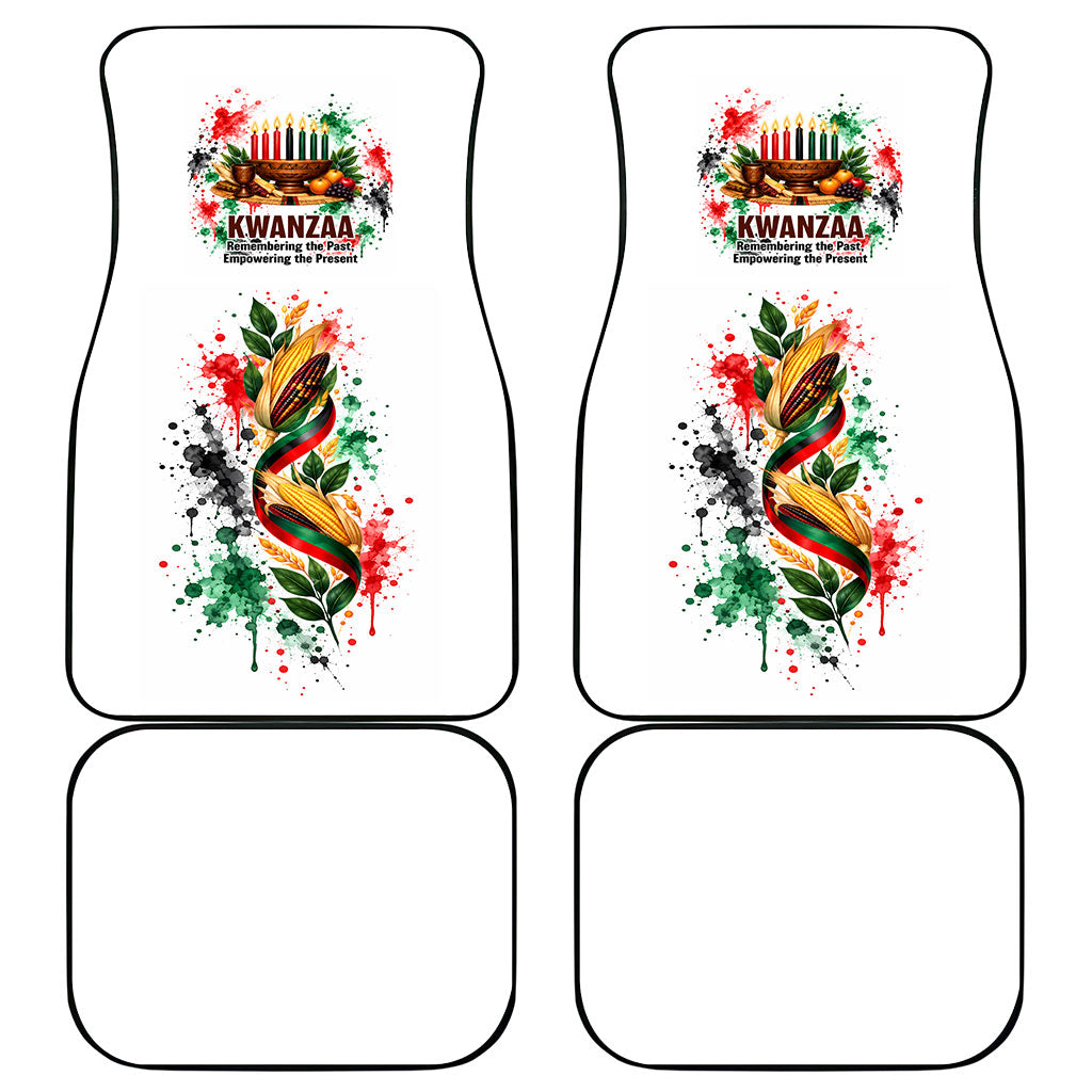 Kwanzaa Pan African Car Mats - Mishumaa Saba - Black History - Watercolor Art