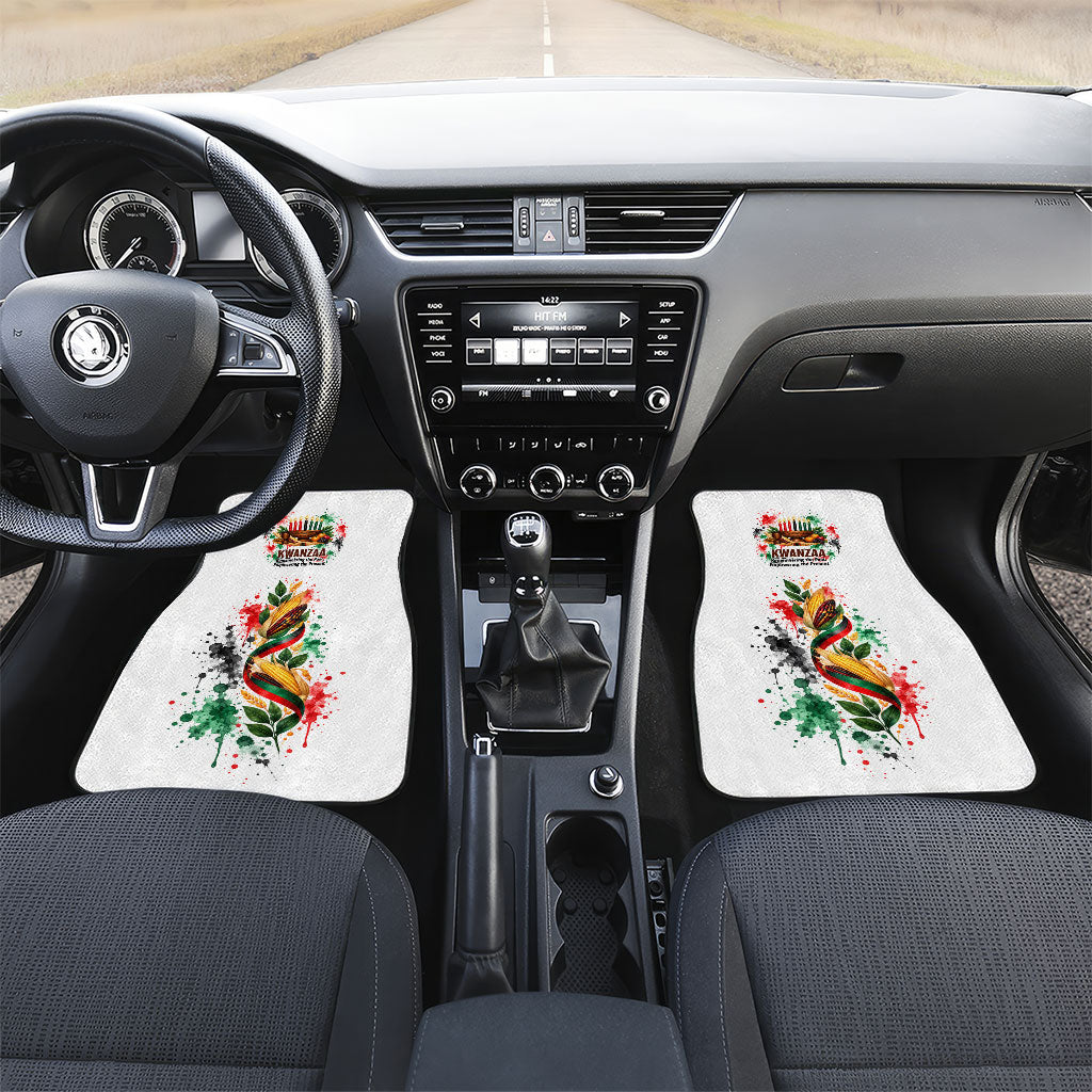 Kwanzaa Pan African Car Mats - Mishumaa Saba - Black History - Watercolor Art