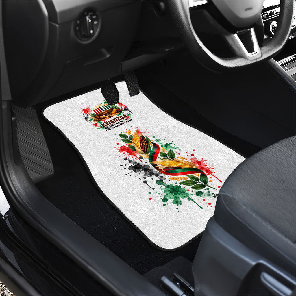Kwanzaa Pan African Car Mats - Mishumaa Saba - Black History - Watercolor Art