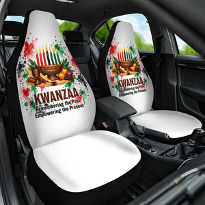 Kwanzaa Pan African Car Seat Cover - Mishumaa Saba - Black History - Watercolor Art