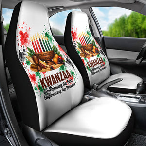 Kwanzaa Pan African Car Seat Cover - Mishumaa Saba - Black History - Watercolor Art