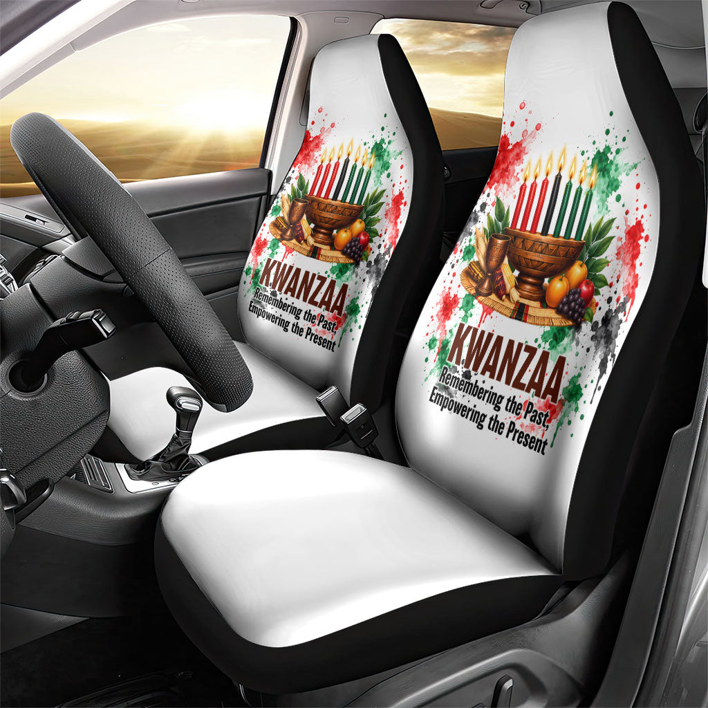 Kwanzaa Pan African Car Seat Cover - Mishumaa Saba - Black History - Watercolor Art