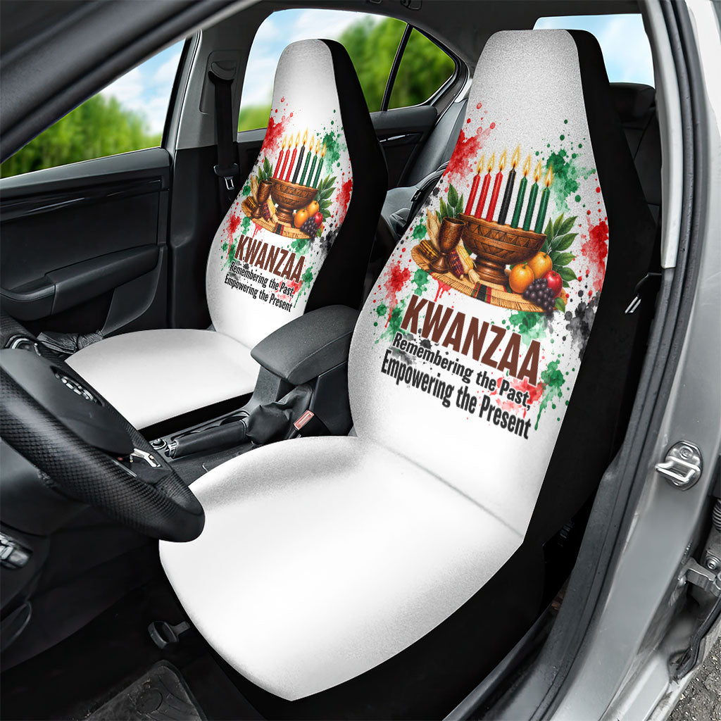Kwanzaa Pan African Car Seat Cover - Mishumaa Saba - Black History - Watercolor Art