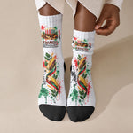 Kwanzaa Pan African Crew Socks - Mishumaa Saba - Black History - Watercolor Art