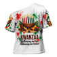Kwanzaa Pan African Cross Shoulder Shirt - Mishumaa Saba - Black History - Watercolor Art