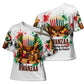 Kwanzaa Pan African Cross Shoulder Shirt - Mishumaa Saba - Black History - Watercolor Art