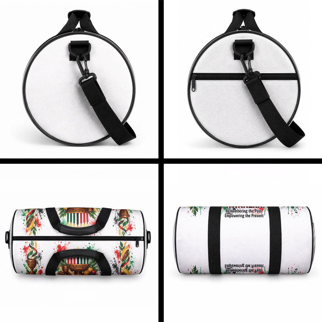 Kwanzaa Pan African Duffle Bag - Mishumaa Saba - Black History - Watercolor Art