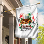 Kwanzaa Pan African Garden Flag - Mishumaa Saba - Black History - Watercolor Art