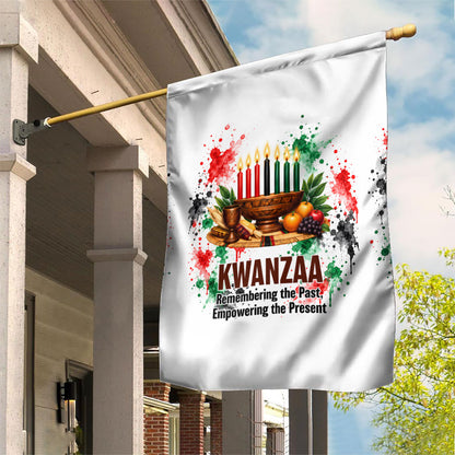 Kwanzaa Pan African Garden Flag - Mishumaa Saba - Black History - Watercolor Art