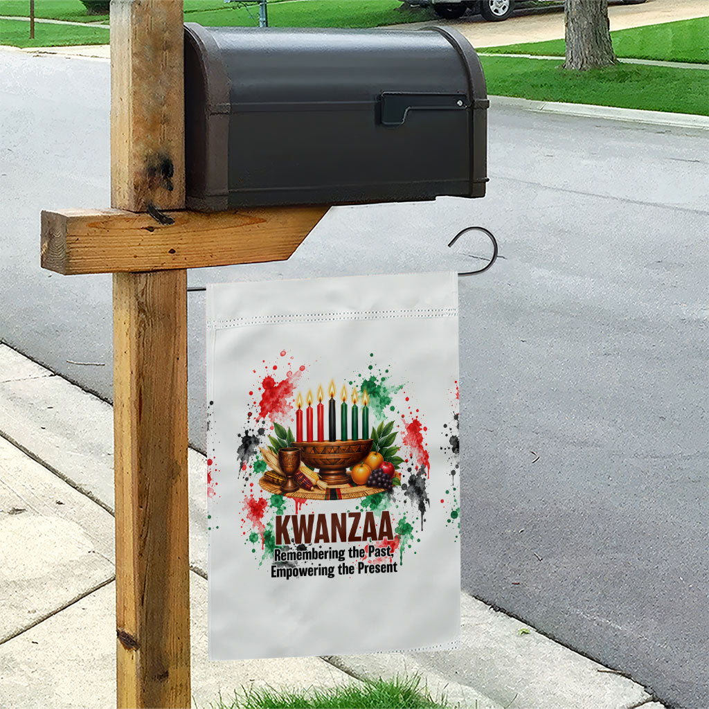 Kwanzaa Pan African Garden Flag - Mishumaa Saba - Black History - Watercolor Art