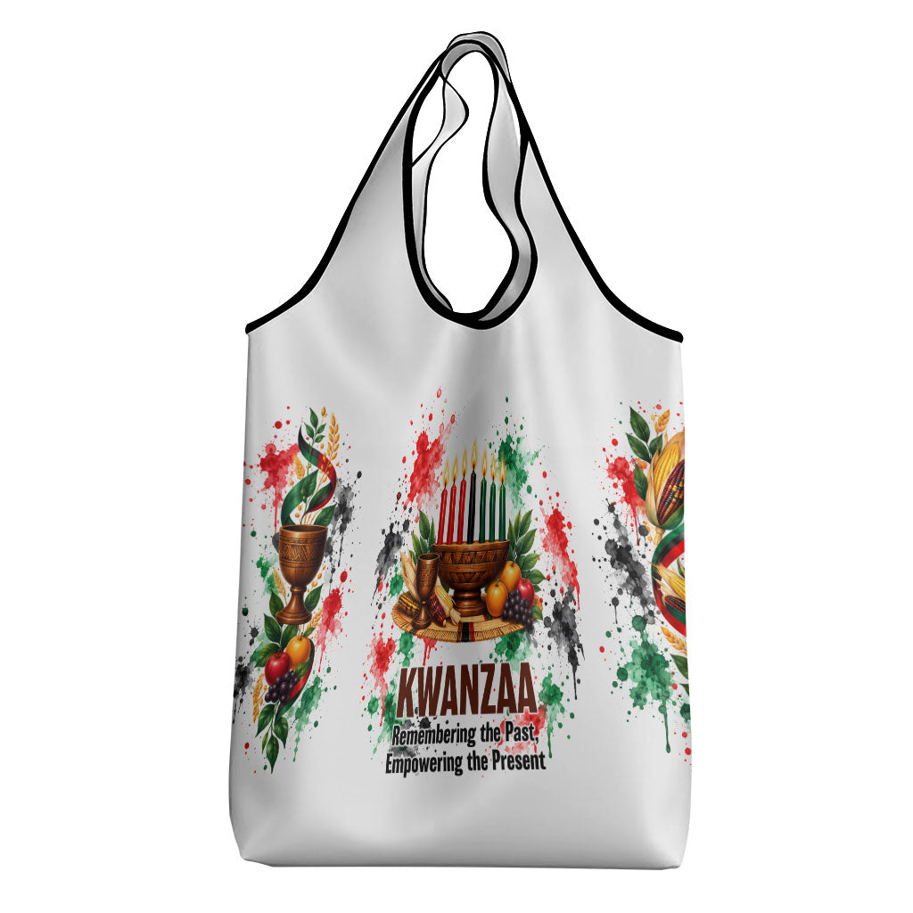 Kwanzaa Pan African Grocery Bag - Mishumaa Saba - Black History - Watercolor Art