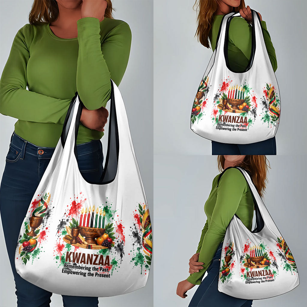 Kwanzaa Pan African Grocery Bag - Mishumaa Saba - Black History - Watercolor Art