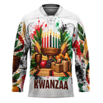 Kwanzaa Pan African Hockey Jersey - Mishumaa Saba - Black History - Watercolor Art