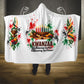 Kwanzaa Pan African Hooded Blanket - Mishumaa Saba - Black History - Watercolor Art