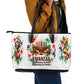 Kwanzaa Pan African Leather Tote Bag - Mishumaa Saba - Black History - Watercolor Art